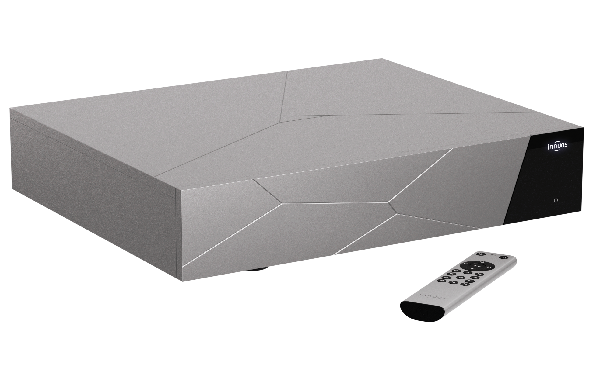 Innuos STREAM Remote Control is included with the STREAM3 music streamer and server