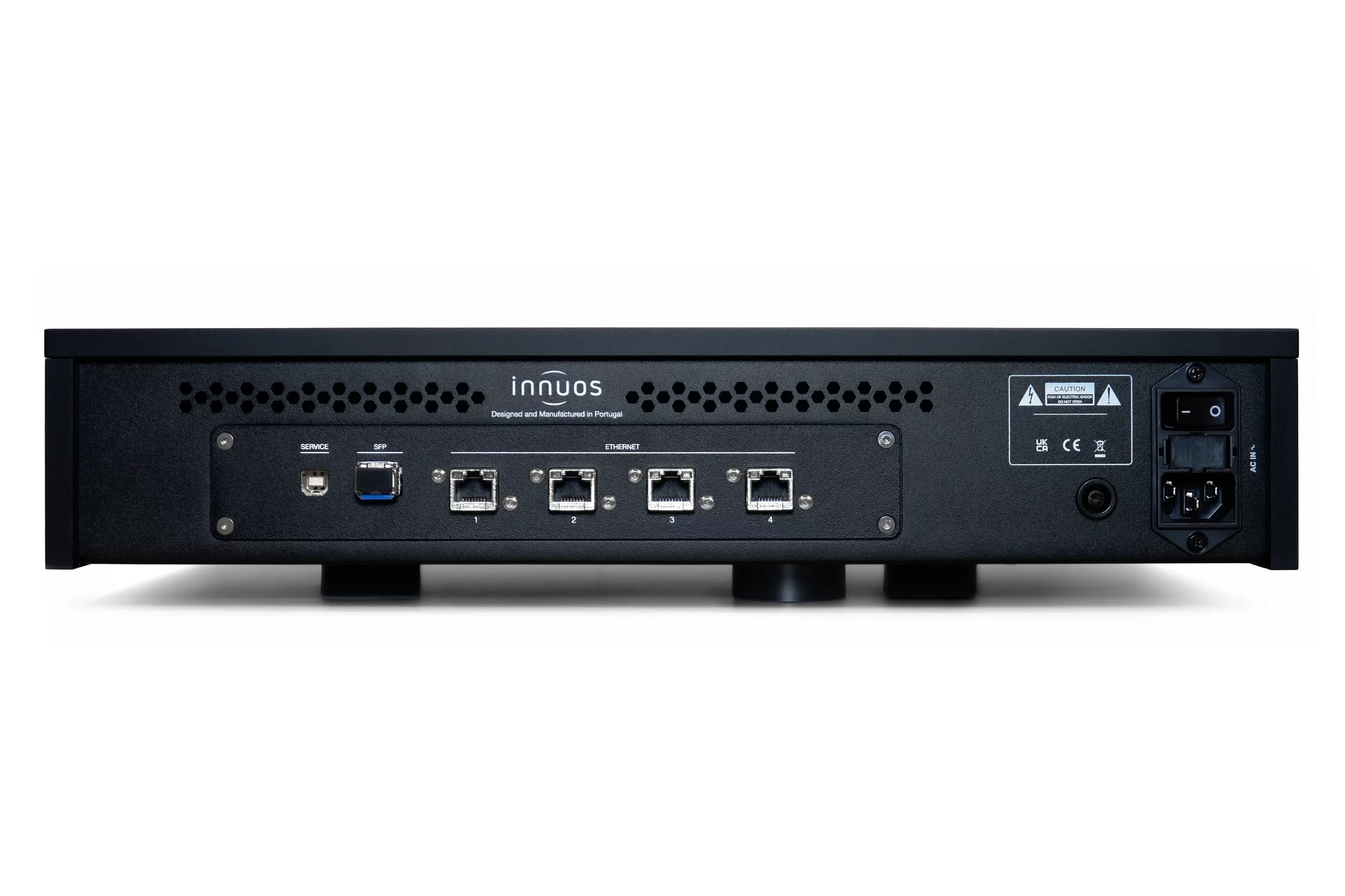 NET3-REAR-PANEL Rear Panel of the NET3 Audiophile Network Switch